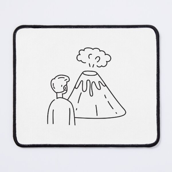 Item preview, A person observing a volcano from a safe distance designed and sold by rasagamastore.