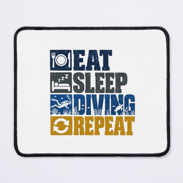 Item preview, Eat Sleep Diving Repeat Scuba Diver Underwater Hobby Enthusiast designed and sold by SEEM-drawing.