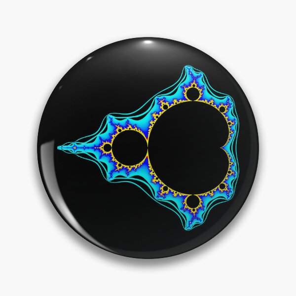 Item preview, Cyan Electric Mandelbrot Set Fractal Geometry on Black Shapes Mania designed and sold by Shapes-Mania.