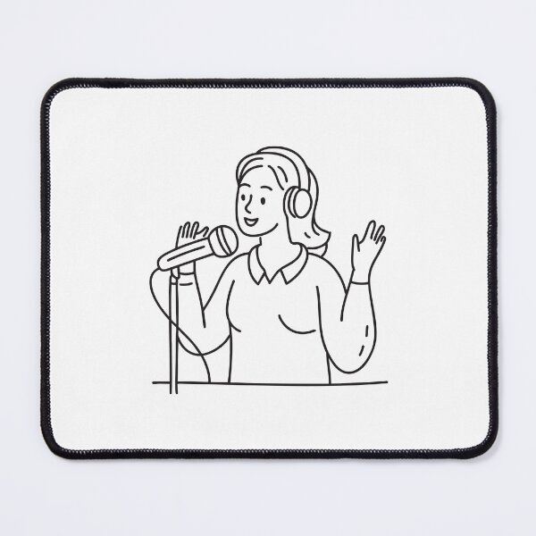 Item preview, A person recording vocals in a sound booth designed and sold by rasagamastore.