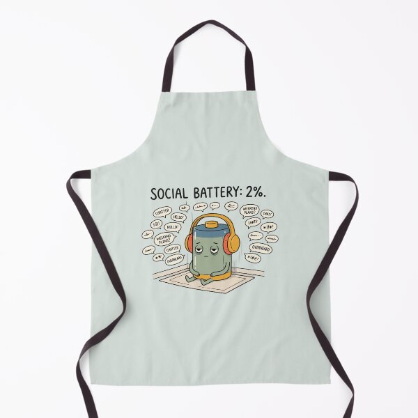 Item preview, Social Battery 2% | Cute Introvert Chat Humor designed and sold by MrDev.