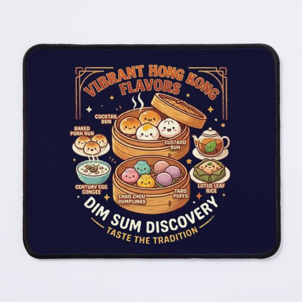 Item preview, Vibrant Hong Kong Dim Sum Discovery - Cute Asian Food Illustration designed and sold by PetalsPaws.