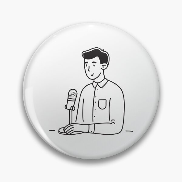 Item preview, A person speaking into a microphone during a podcast designed and sold by rasagamastore.