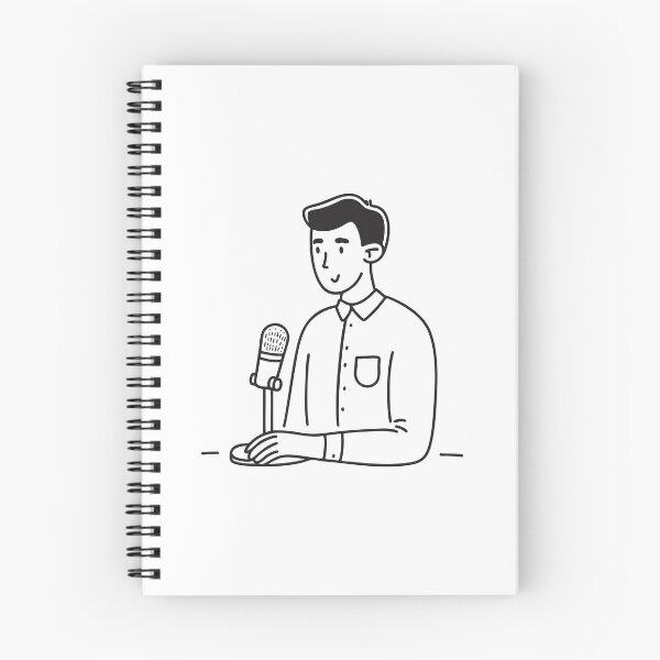 Item preview, A person speaking into a microphone during a podcast designed and sold by rasagamastore.