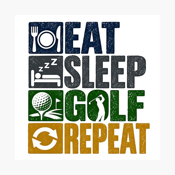 Item preview, Eat Sleep Golf Repeat Golfer Golfing Hobby Player designed and sold by SEEM-drawing.