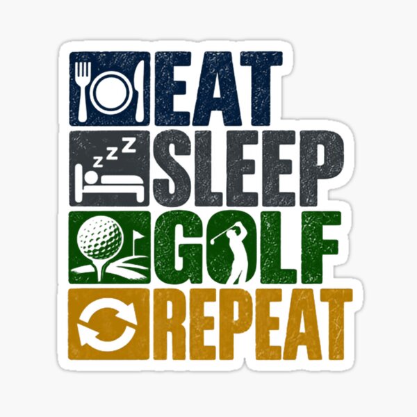 Item preview, Eat Sleep Golf Repeat Golfer Golfing Hobby Player designed and sold by SEEM-drawing.