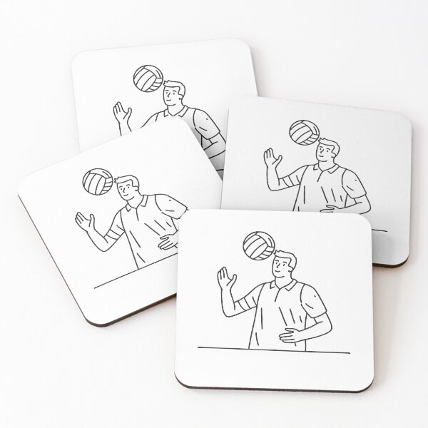 Item preview, A player serving the volleyball behind the baseline on the floor designed and sold by rasagamastore.