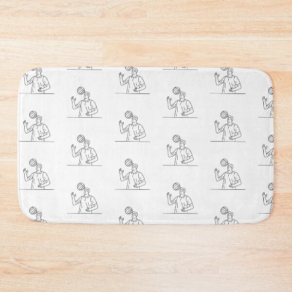 Item preview, A player serving the volleyball behind the baseline on the floor designed and sold by rasagamastore.