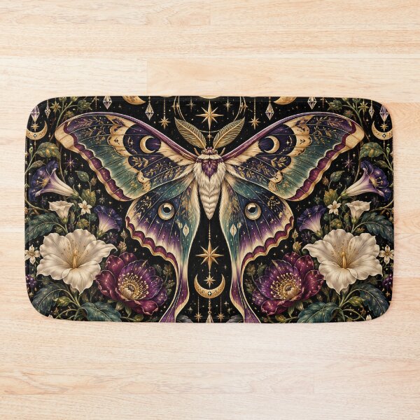 Item preview, Moonlit Atlas Moth – Gothic Celestial Botanical Art designed and sold by DesignsbyVelvet.