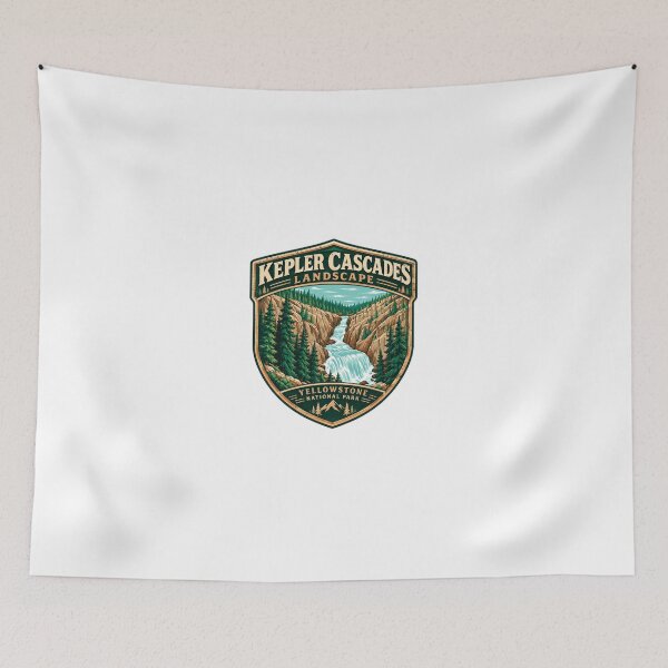 Item preview, Kepler Cascades Landscape Yellowstone National Park Outdoor Traveler designed and sold by JonesFlora2025.