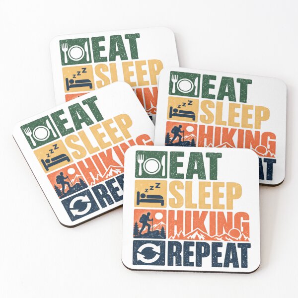 Item preview, Eat Sleep Hiking Repeat Hiker Outdoor Lifestyle Adventure designed and sold by SEEM-drawing.