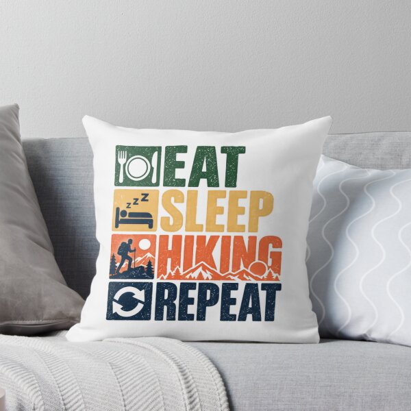 Item preview, Eat Sleep Hiking Repeat Hiker Outdoor Lifestyle Adventure designed and sold by SEEM-drawing.