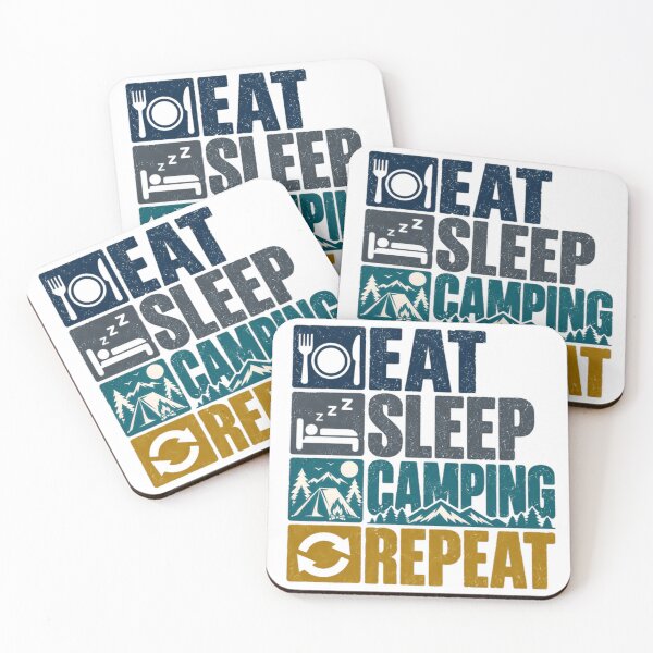 Item preview, Eat Sleep Camping Repeat Outdoors Adventurer Camper designed and sold by SEEM-drawing.