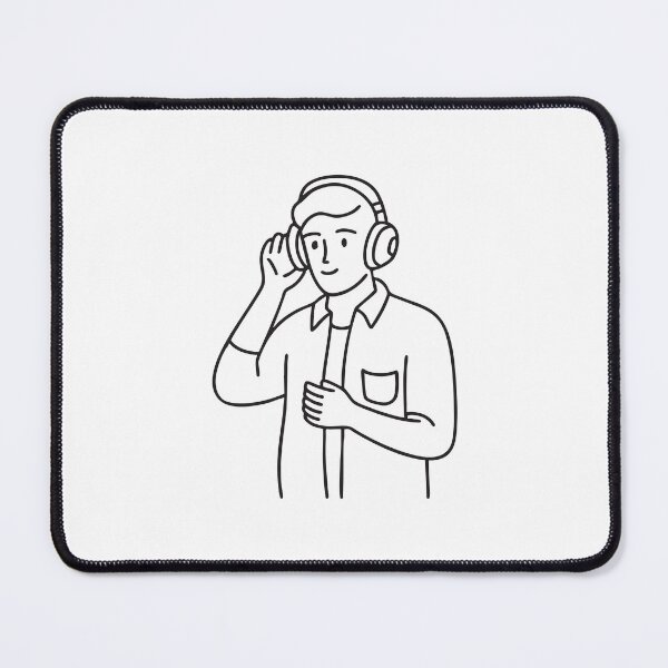Item preview, A vocalist adjusting headphones before recording designed and sold by rasagamastore.
