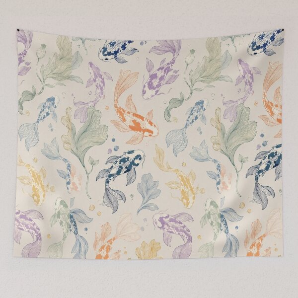 Item preview, Colorful Koi Fish Pattern – Japanese Aquatic Art designed and sold by frantuliuss.