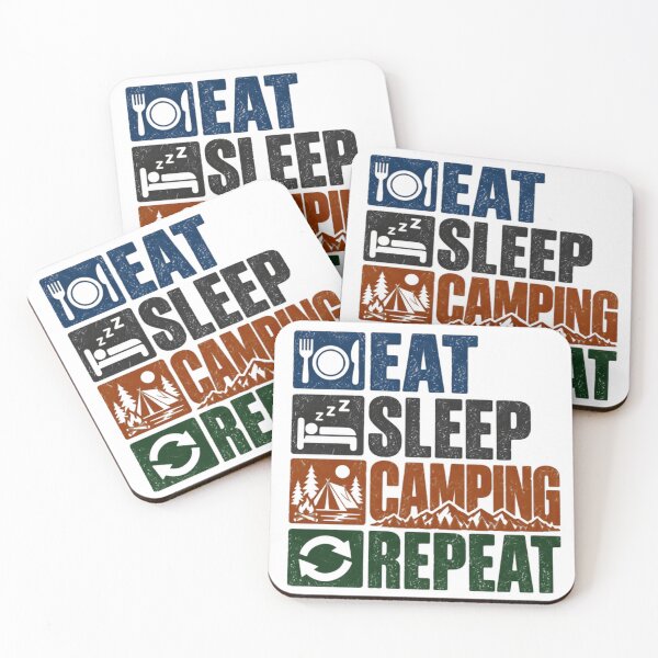 Item preview, Eat Sleep Camping Repeat Camper Outdoor Enthusiast designed and sold by SEEM-drawing.