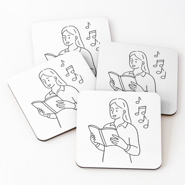 Item preview, A vocalist reading lyrics from a music sheet designed and sold by rasagamastore.