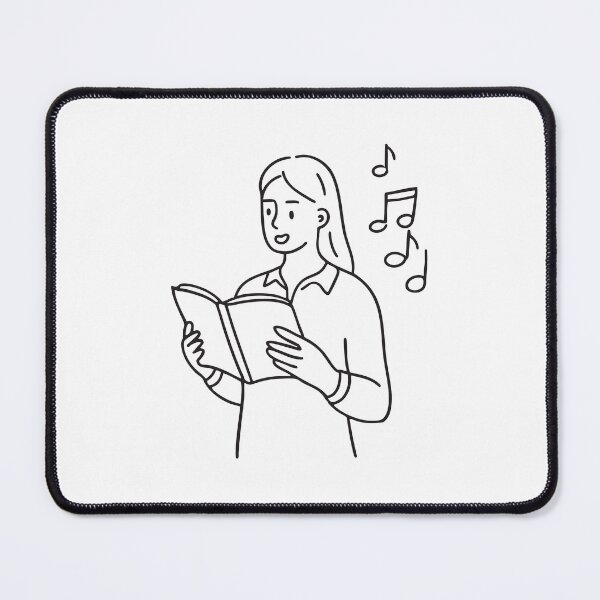 Item preview, A vocalist reading lyrics from a music sheet designed and sold by rasagamastore.