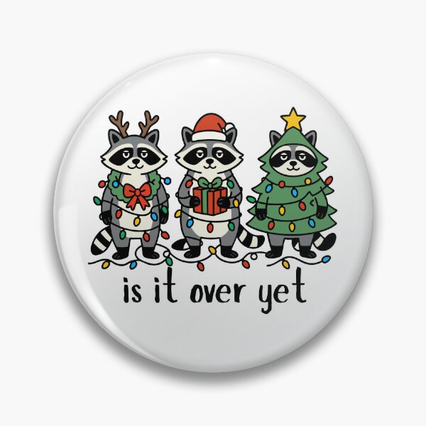 Item preview,  Is It Over Yet Trash Panda Christmas Raccoon Bah Humbug Sad Raccoons Xmas designed and sold by Forevermore.