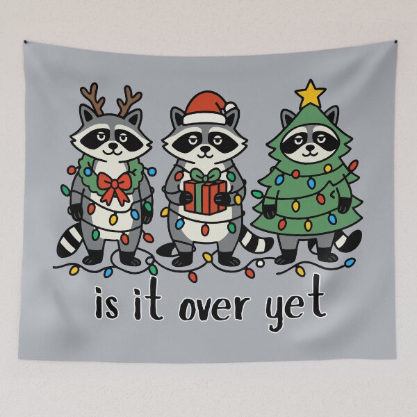 Item preview,  Is It Over Yet Trash Panda Christmas Raccoon Bah Humbug Sad Raccoons Xmas designed and sold by Forevermore.