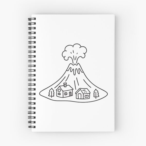 Item preview, A volcano erupting near a small village designed and sold by rasagamastore.