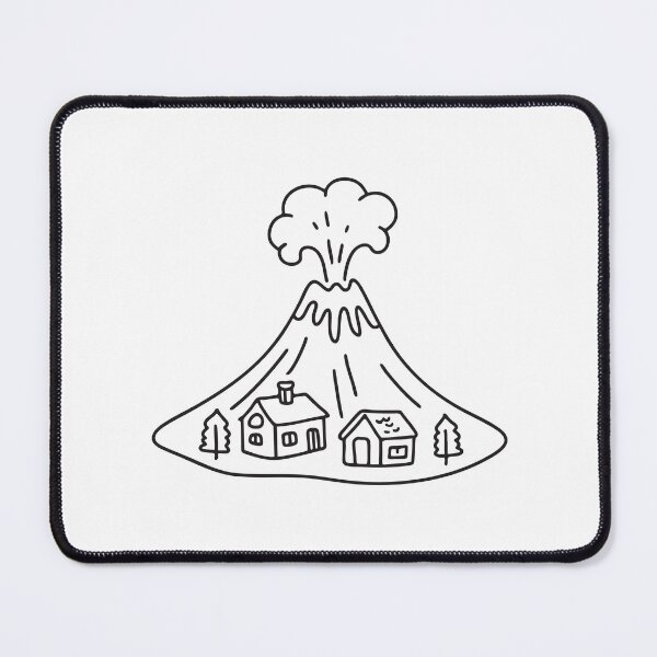 Item preview, A volcano erupting near a small village designed and sold by rasagamastore.