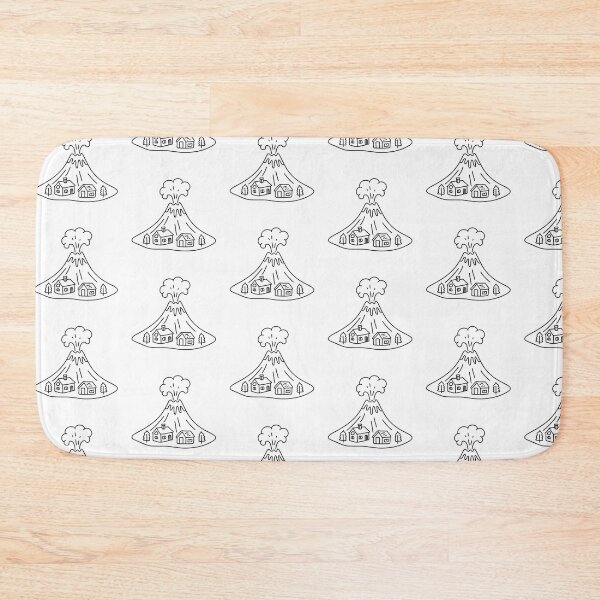 Item preview, A volcano erupting near a small village designed and sold by rasagamastore.