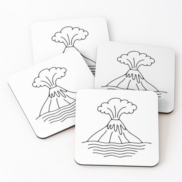 Item preview, A volcano forming a new island in the ocean designed and sold by rasagamastore.