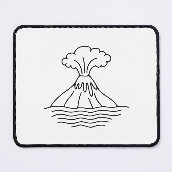 Item preview, A volcano forming a new island in the ocean designed and sold by rasagamastore.
