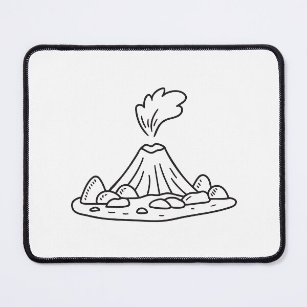 Item preview, A volcano surrounded by rocky terrain and ash designed and sold by rasagamastore.