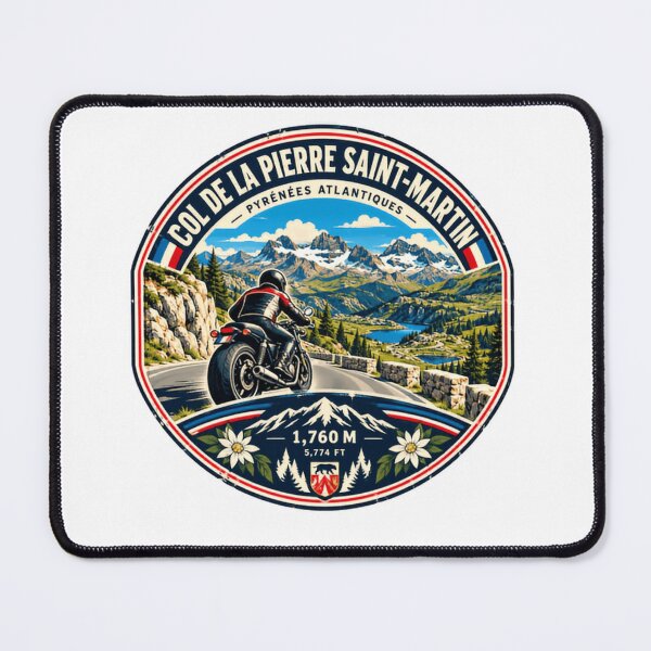 Item preview, Col De La Pierre Saint-Martin Pyrenees Motorcyclist Touring Pass designed and sold by RetroMini2026.
