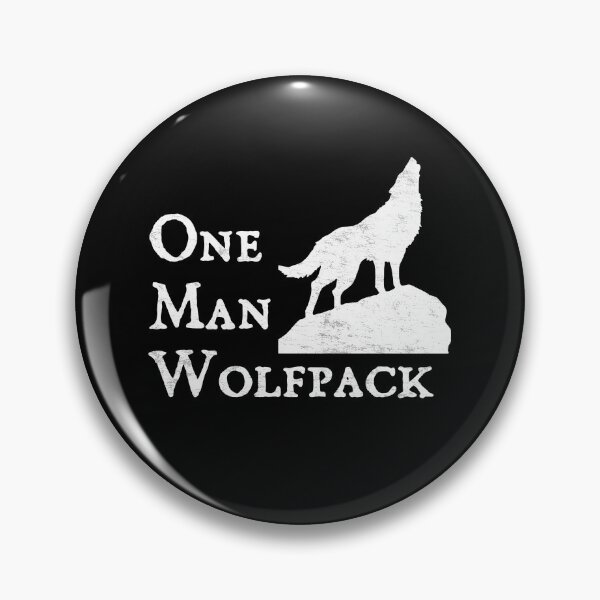 Item preview, One Man Wolfpack Howling Wolf Grunge Humor Art designed and sold by idungmampet.