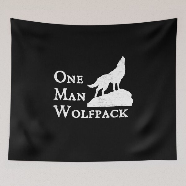 Item preview, One Man Wolfpack Howling Wolf Grunge Humor Art designed and sold by idungmampet.