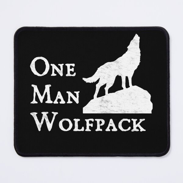 Item preview, One Man Wolfpack Howling Wolf Grunge Humor Art designed and sold by idungmampet.