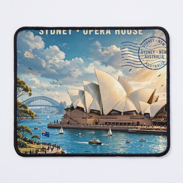 Item preview, Australia – Sydney Opera House Vintage Travel | Coastal City & Southern Light designed and sold by DibujandoPorfa.