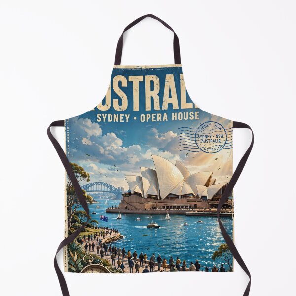 Item preview, Australia – Sydney Opera House Vintage Travel | Coastal City & Southern Light designed and sold by DibujandoPorfa.