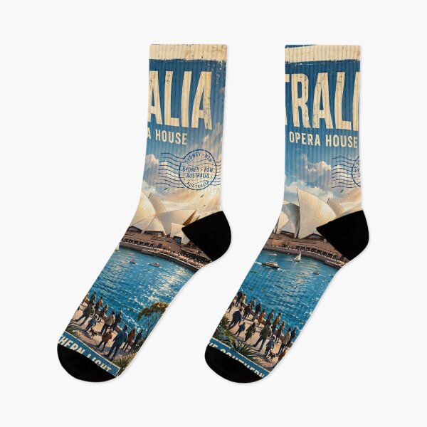 Item preview, Australia – Sydney Opera House Vintage Travel | Coastal City & Southern Light designed and sold by DibujandoPorfa.