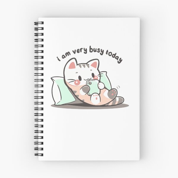 Item preview, I Am Very Busy Today Cute Kawaii Lazy Cat Phone Design designed and sold by JapanAnimeS3.