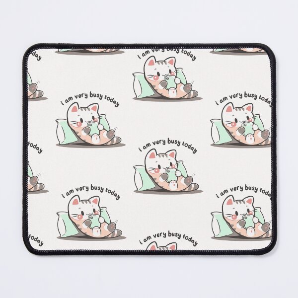 Item preview, I Am Very Busy Today Cute Kawaii Lazy Cat Phone Design designed and sold by JapanAnimeS3.