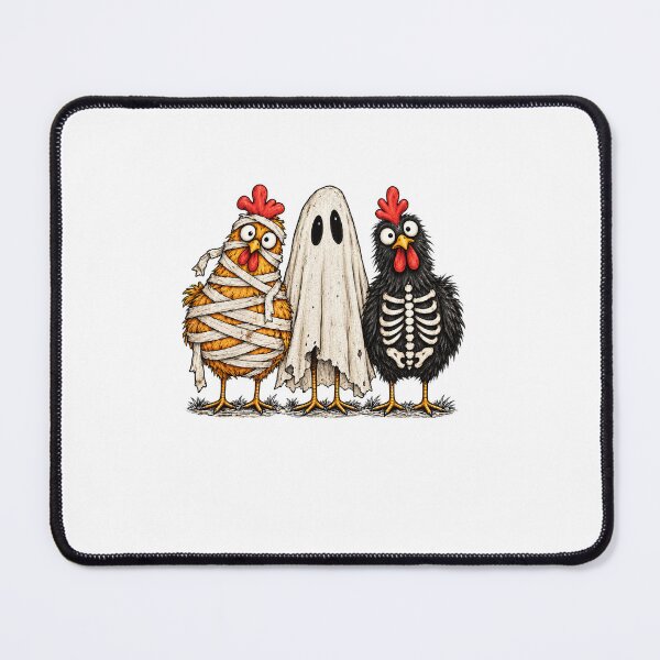 Item preview, Funny Mummy Ghost and Skeleton Chicken Trio designed and sold by PhocoNibict.