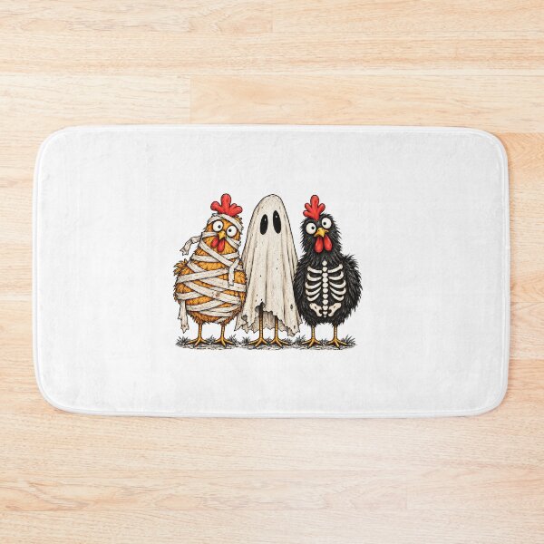 Item preview, Funny Mummy Ghost and Skeleton Chicken Trio designed and sold by PhocoNibict.