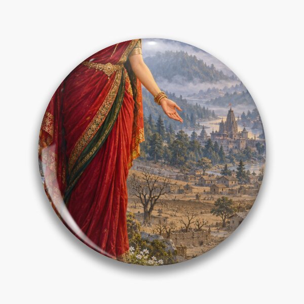 Item preview, Annapurna and Shiva Goddess Parvati Witnesses the World’s Hunger — Divine Compassion Art designed and sold by Homyar.