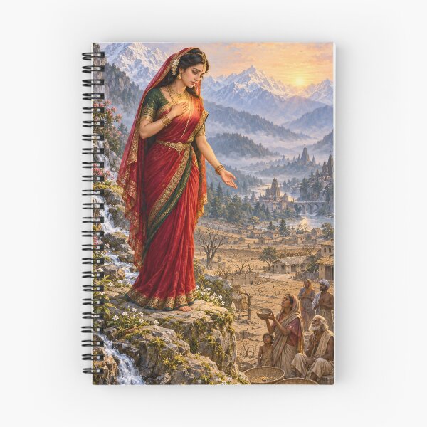 Item preview, Annapurna and Shiva Goddess Parvati Witnesses the World’s Hunger — Divine Compassion Art designed and sold by Homyar.