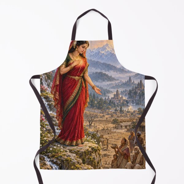 Item preview, Annapurna and Shiva Goddess Parvati Witnesses the World’s Hunger — Divine Compassion Art designed and sold by Homyar.