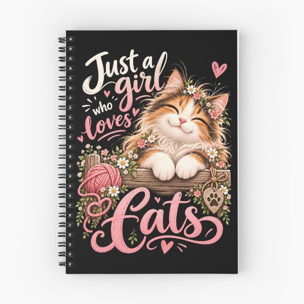Item preview, Just a Girl Who Loves Cats Cute Floral Cat Lover  designed and sold by JerdbordinShop.