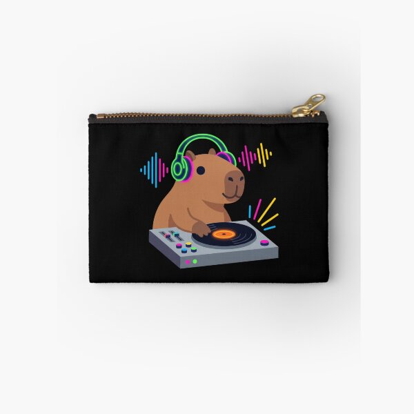 Item preview, Retro Capybara DJ Spinning Records Party Vibes Art designed and sold by pattman.