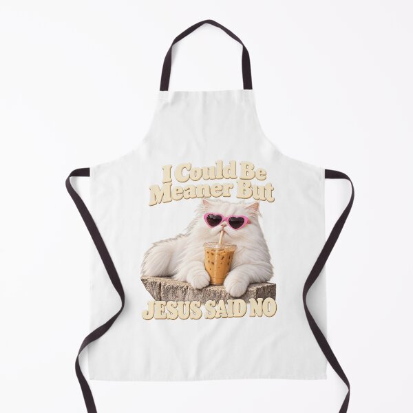 Item preview, I Could Be Meaner But Jesus Said No Funny Cat Coffee Design designed and sold by JapanAnimeS3.
