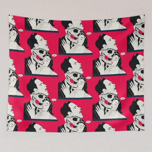 Item preview, Vampire Romance Couple Skull Art designed and sold by scenicware.