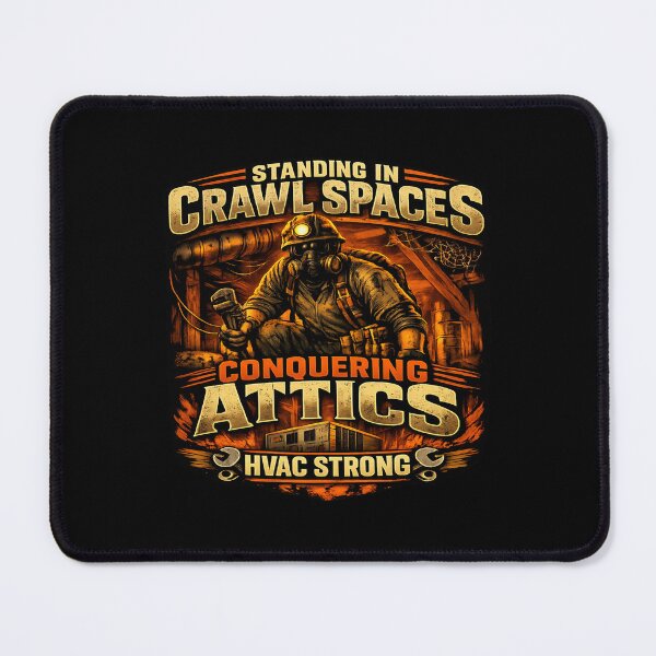 Item preview, HVAC Strong Crawl Space & Attic Tech Workwear Design designed and sold by FrozenHeat97.
