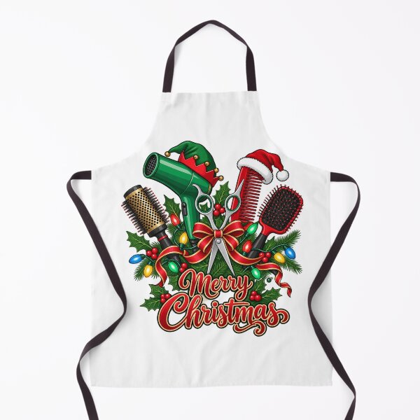 Item preview, Merry Christmas Hairdresser Tools with Festive Lights designed and sold by skyartdesign.